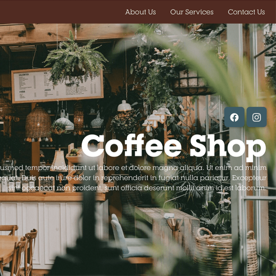 Website: Template One Pager Coffee Shop (Once Off)