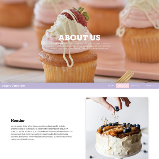 Website: Template Multi Pager About Us Bakery (Subscription)