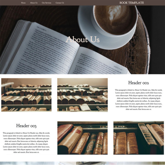 Website: Template Multi Pager About Book Store CMS Once Off