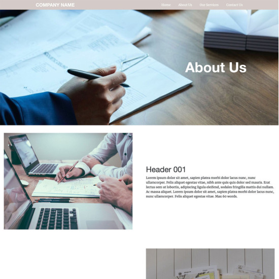 Website: Template Multi Pager About Accounting CMS Once Off