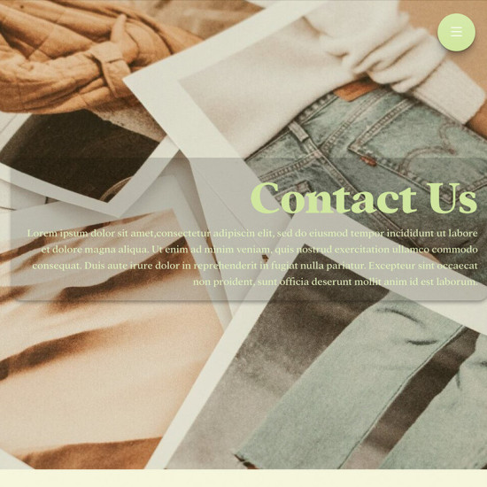 Website: Template Multi Pager Contact Us Fashion (Subscription)
