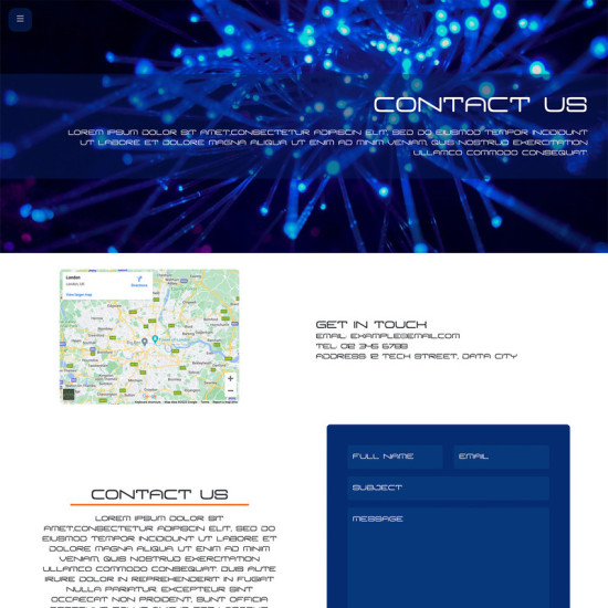 Website: Template Multi Pager Contact Us Tech (Subscription)
