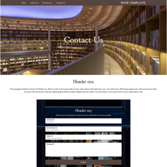 Website: Template Multi Pager Services Book Store CMS Monthly (Subscription)