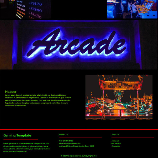 Website: Template Multi Pager About Us Neon (Subscription)