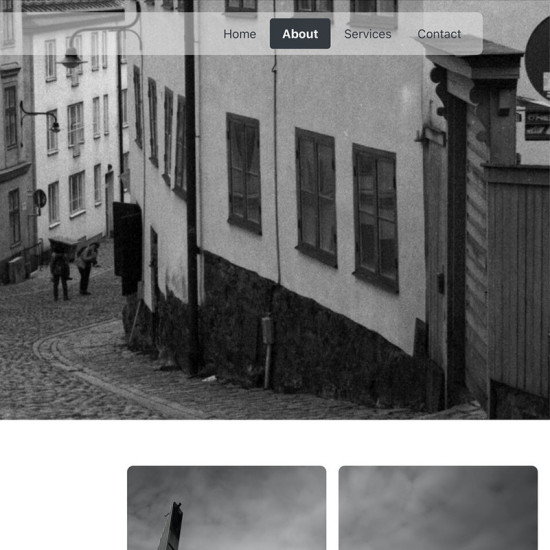 Website: Template Multi Pager About Us Photography (Subscription)