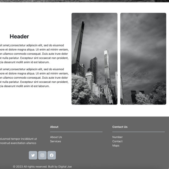 Website: Template Multi Pager About Us Photography (Subscription)