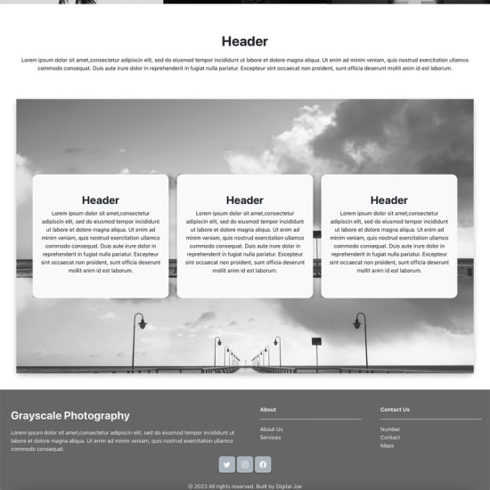 Website: Template Multi Pager Services Photography (Subscription)
