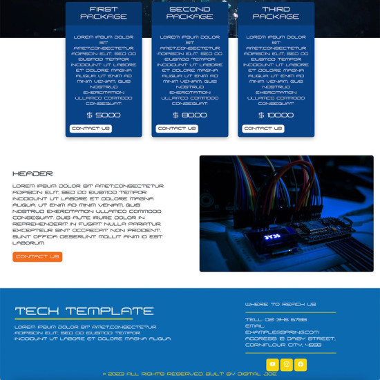 Website: Template Multi Pager Services Tech (Subscription)