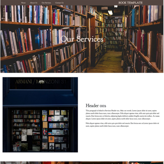 Website: Template Multi Pager Contact Book Store CMS Monthly (Subscription)