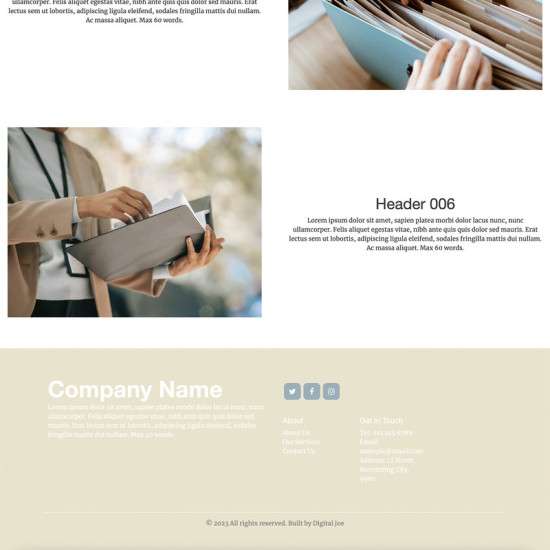 Website: Template Multi Pager Services Accounting CMS (Subscription)
