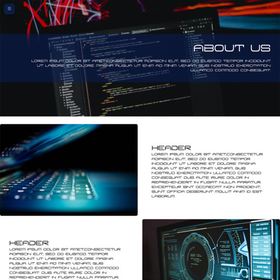 Website: Template Multi Pager About Us Tech (Subscription)